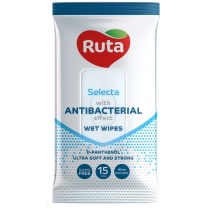 Серветки вологі selecta antibacterial Ruta 15 шт