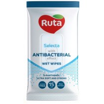 Серветки вологі selecta antibacterial Ruta 15 шт