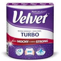 Полотенца бумажные 3 слоя Velvet Turbo 1 рулон 330 отрывов