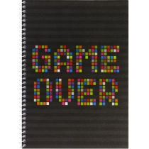 Блокнот "Pixel: Game Over" А5, пластикова обкладинка, спіраль, 60 арк., клітинка