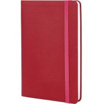 Деловая записная книжка VIVELLA, А5, мягкая обложка, резинка, белый блок линия, красный