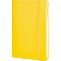 Діловий записник VIVELLA, А5, м’яка обкладинка, гумка, білий блок лінія, жовтий