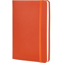 Деловая записная книжка VIVELLA, А5, мягкая обложка, резинка, белый блок линия, оранжевый