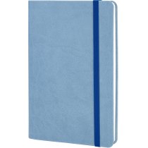 Деловая записная книжка VIVELLA, А5, мягкая обложка, резинка, белый блок линия, голубой