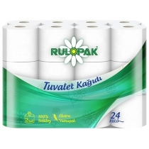 Туалетний папір Rulopak у рулонах, 2 шаровий, 18м, 24 рул/уп, білий