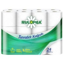 Туалетний папір Rulopak у рулонах, 2 шаровий, 18м, 24 рул/уп, білий