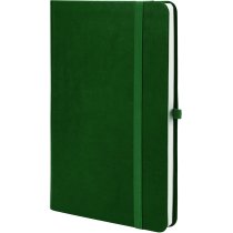 Деловая записная книжка NEBRASKA, А5, мягкая обложка, резинка, белый блок линия, зеленый