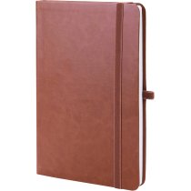 Деловая записная книжка NEBRASKA, А5, мягкая обложка, резинка, белый блок линия, коричневый
