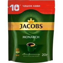 Кава розчинна JACOBS Monarch економ пакет 20 г