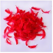 Наполнитель декоративный: перья красные, 10 гр