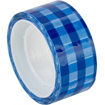 Стрічка клейка канцелярська декоративна 18 мм x 10 м Optima, Tartan синя