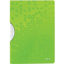 Папка с клипом Leitz WOW ColorClip, A4 PP, зеленый металлик