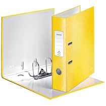 Папка-регистратор Leitz WOW с механизмом 180°, А4 80 мм, желтый металлик