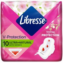 Прокладки гігієнічні Libresse Ultra Normal Wing Aloe Vera & Camomile10 шт.