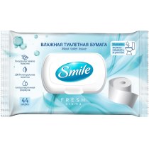 Вологий туалетний папір Smile Fresh з клапаном 44 шт