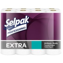 Папір туалетний Selpak Professional Extra целюлозний двухшаровий, намотка - 22,3 метри, 24 рулони