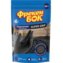 Рукавички нітрилові SUPER GRIP ТМ Фрекен Бок, розмір M-L, 6 шт