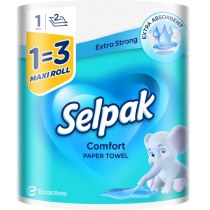 Рушник паперовий білий 2 шари MAXI 1=3 SELPAK