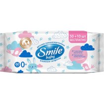 Серветка волога Smile baby з рисовим молочком 60 шт