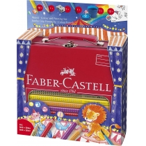 Олівці кольорові Faber-Castell JUMBO GRIP 18 кольорів у металевій коробці
