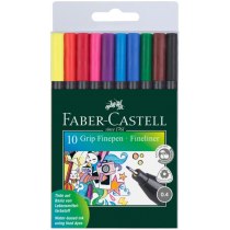 Набір ручок капілярних Faber-Castell GRIP 0,4мм 10шт FINE PEN