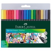 Набір ручок капілярних Faber-Castell GRIP 0,4мм 20шт FINE PEN