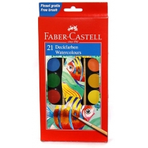 Фарби акварельні сухі Faber-Castell 21 колір D=30мм