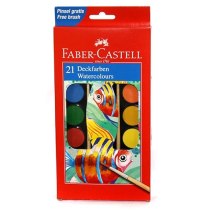 Фарби акварельні сухі Faber-Castell 21 колір D=30мм