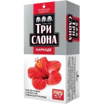 Чай каркаде пакетований ТРИ СЛОНА Каркаде 20шт х 1,3г