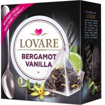 Чай чорний  з ароматом ванілі та бергамоту пірамідки Lovare Bergamot vanilla 15шт х 2г