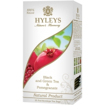 Чай чорний та зелений з ароматом гранату пакетований Hyleys 25шт х 1,5г