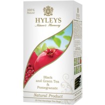 Чай черный и зеленый с ароматом граната пакетированный Hyleys 25шт х 1,5г