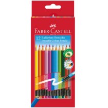 Олівці кольорові Faber-Castell з ластиком 12 кольорів