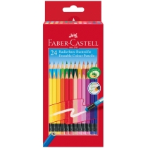 Олівці кольорові Faber-Castell Classic Colours з ластиком 24 кольору