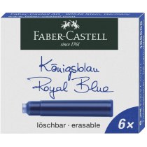 Картриджі Faber-Castell для перових ручок стандартні сині 6 шт