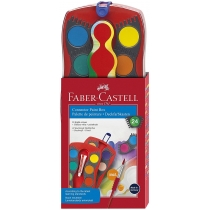 Фарби акварельні Faber-Castell CONNECTOR сухі 24 кольору, з пензликом і білилами