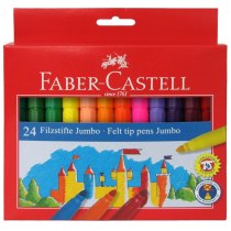 Фломастери Faber-Castell Felt tip JUMBO 24 кольору