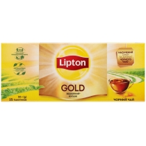 Чай чорний Lipton gold 25шт х 2г