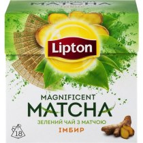 Чай зеленый Lipton magnificent matcha имбирь 18шт х  1,5г