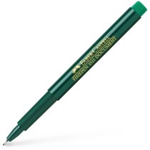 Ручка капілярна  Faber-Castell FINEPEN 1511 Document зелена 0,4 мм