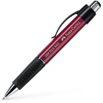 Ручка шариковая Faber-Castell Grip Plus Red Metallic, автоматическая, корпус красный