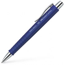 Ручка шариковая Faber-Castell POLY BALL ХВ автоматическая, синяя, синий каучуковый корпус, 1,0 мм