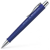 Ручка кулькова Faber-Castell POLY BALL ХВ автоматична, синій, синій каучуковий корпус, 1,0 мм