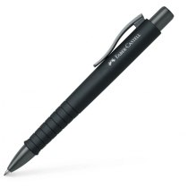 Ручка шариковая Faber-Castell POLY BALL ХВ автоматическая, синяя, черный каучуковый корпус, 1,0 мм