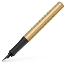 Ручка перова Faber-Castell GRIP 2011 Gold Edition корпус золотий металік, перо F