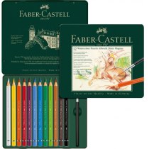 Олівці акварельні потовщені Faber-Castell Albrecht D?rer MAGNUS 12 кольорів в металевій коробці