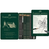 Набір графітний Faber-Castell PITT Monochrome 11 предметів в металевій коробці