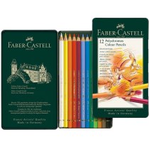 Олівці художні кольорові Faber-Castell POLYCHROMOS 12 кольорів в металевій коробці