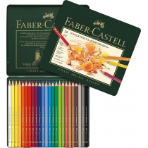 Олівці художні кольорові Faber-Castell POLYCHROMOS 24 кольори в металевій коробці