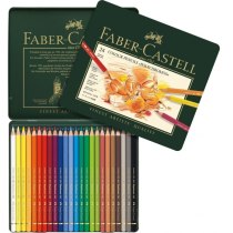 Олівці художні кольорові Faber-Castell POLYCHROMOS 24 кольори в металевій коробці